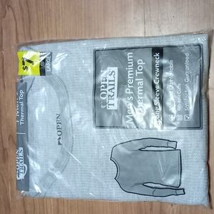 NEW!!!! Mens "Mission Ridge" gray waffle long sleeve crew neck